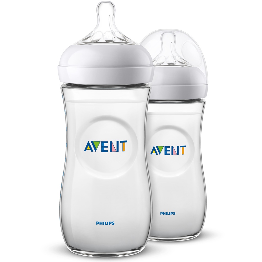 Philips Avent Bộ 2 bình sữa mô phỏng tự nhiên 330ml cho bé từ 6 tháng SCF696/23