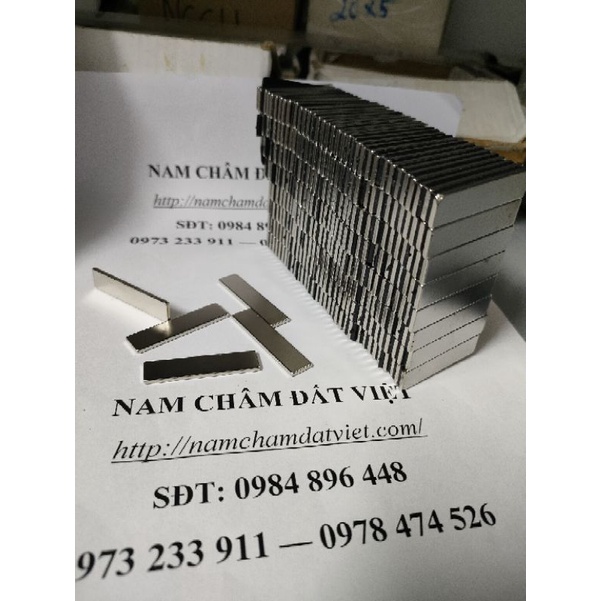 Nam châm viên 40x10x2mm, nam châm siêu mỏng đất hiếm, nam châm hình chữ nhật hít mạnh
