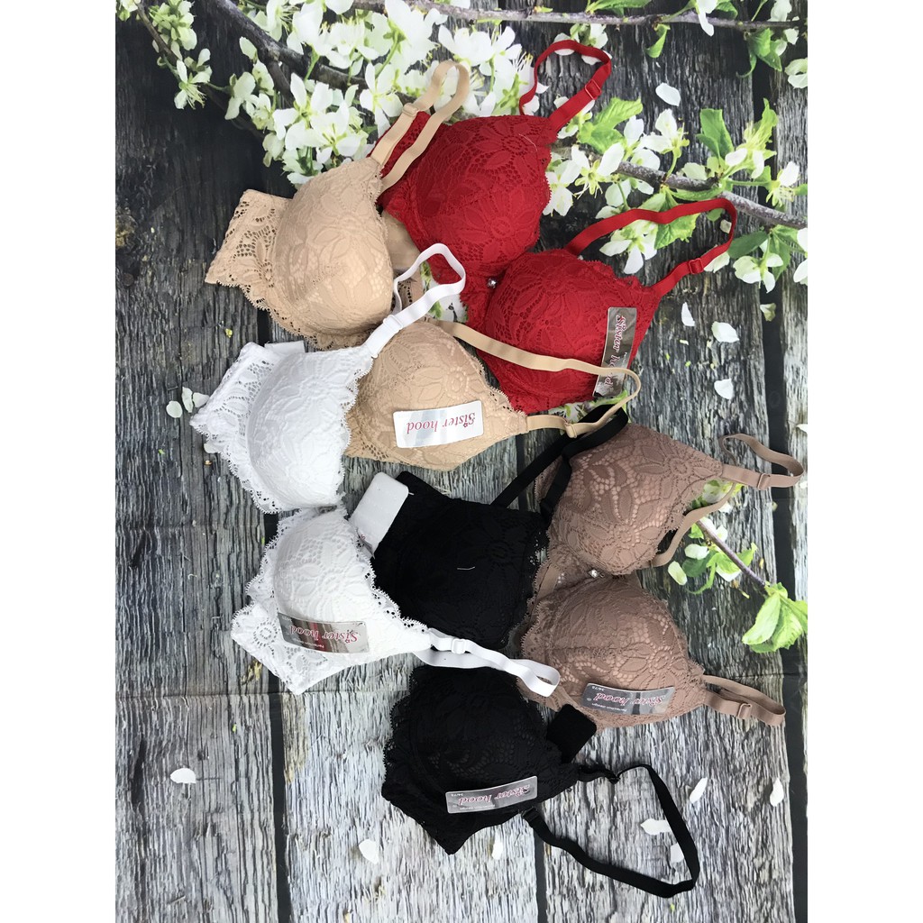Áo ngực nữ ren mút kép, áo lót, nội y chip siêu nâng Thái Lan Sister hood 2116, Leblurshop | BigBuy360 - bigbuy360.vn
