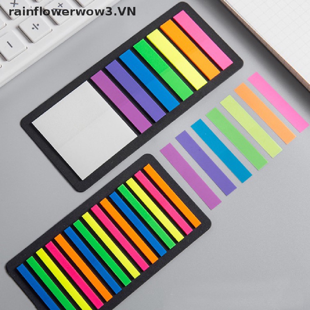 160 / 300 Lá Cờ Dạ Quang Trong Suốt Dùng Ghi Chú Tiện Dụng