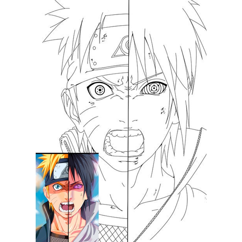 Lineart Tranh tô màu NARUTO (được chọn mẫu) - Dành cho những bạn ...