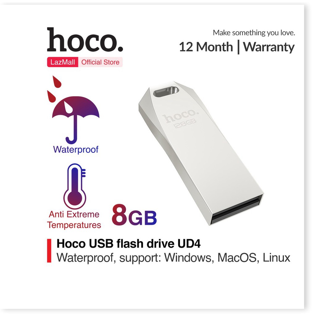 USB Hợp Kim Kẽm Tốc Độ Cao Hoco UD4 - USB 8G / 32G / 64G - MrPhukien