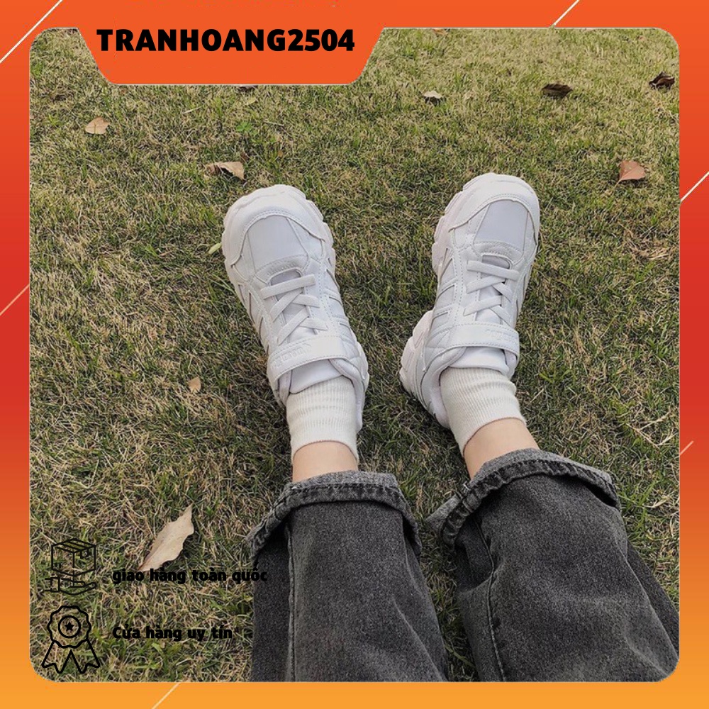 giày THỂ THAO TRẮNG DÂY DÁN TIỆN LỢI phong cách ulzzang