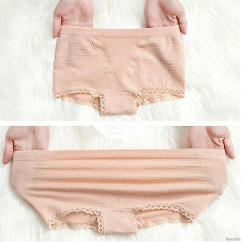Quần Lót Nữ Gân Tăm Cotton Kháng Khuẩn Mềm Mịn Chống Viêm Dạng Đùi Co Dã 4 Chiều Cao Cấp Xuất Nhật 1888