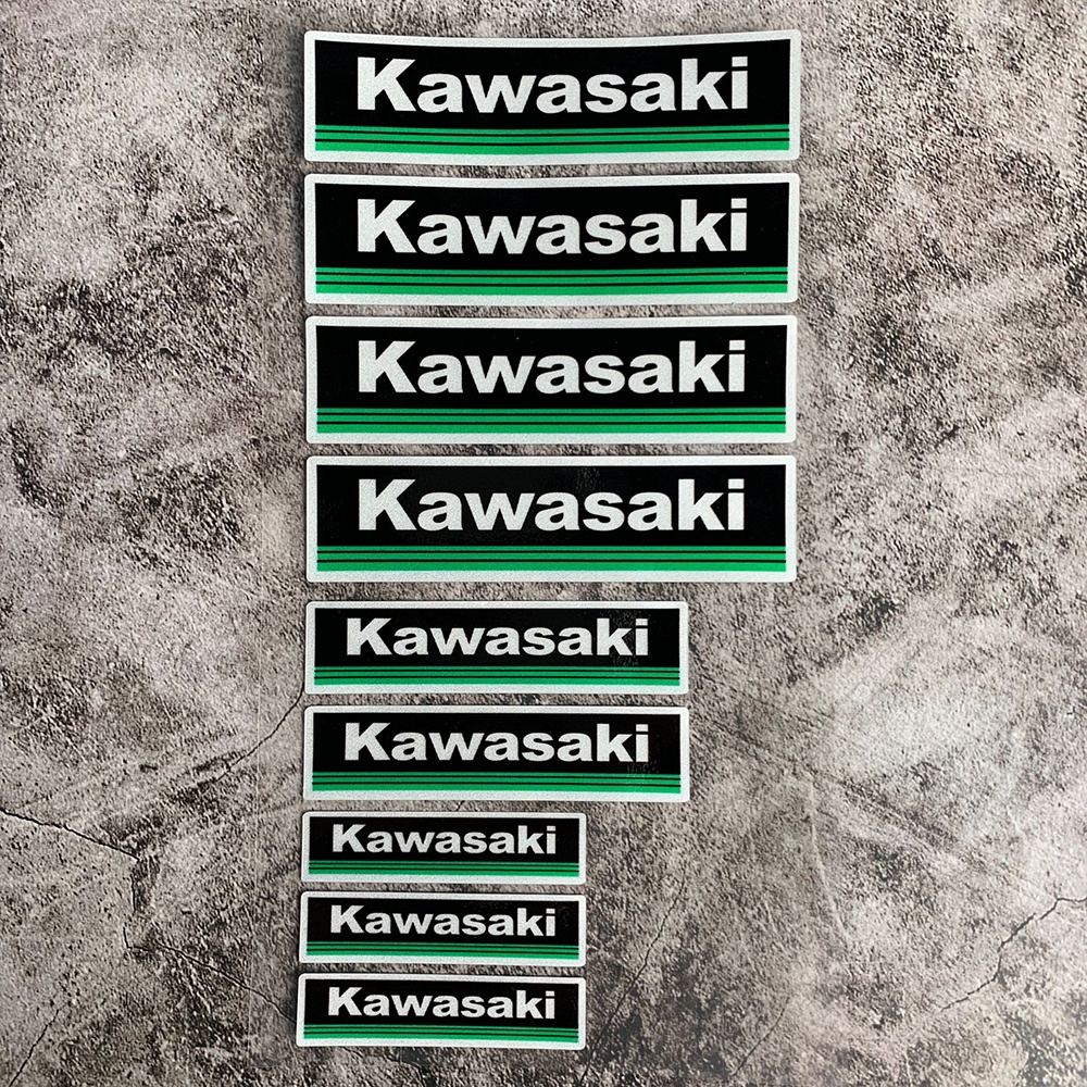 Kawasaki Motorcycle Sticker Phản quang Logo Stickers Mũ bảo hiểm Decal trang trí