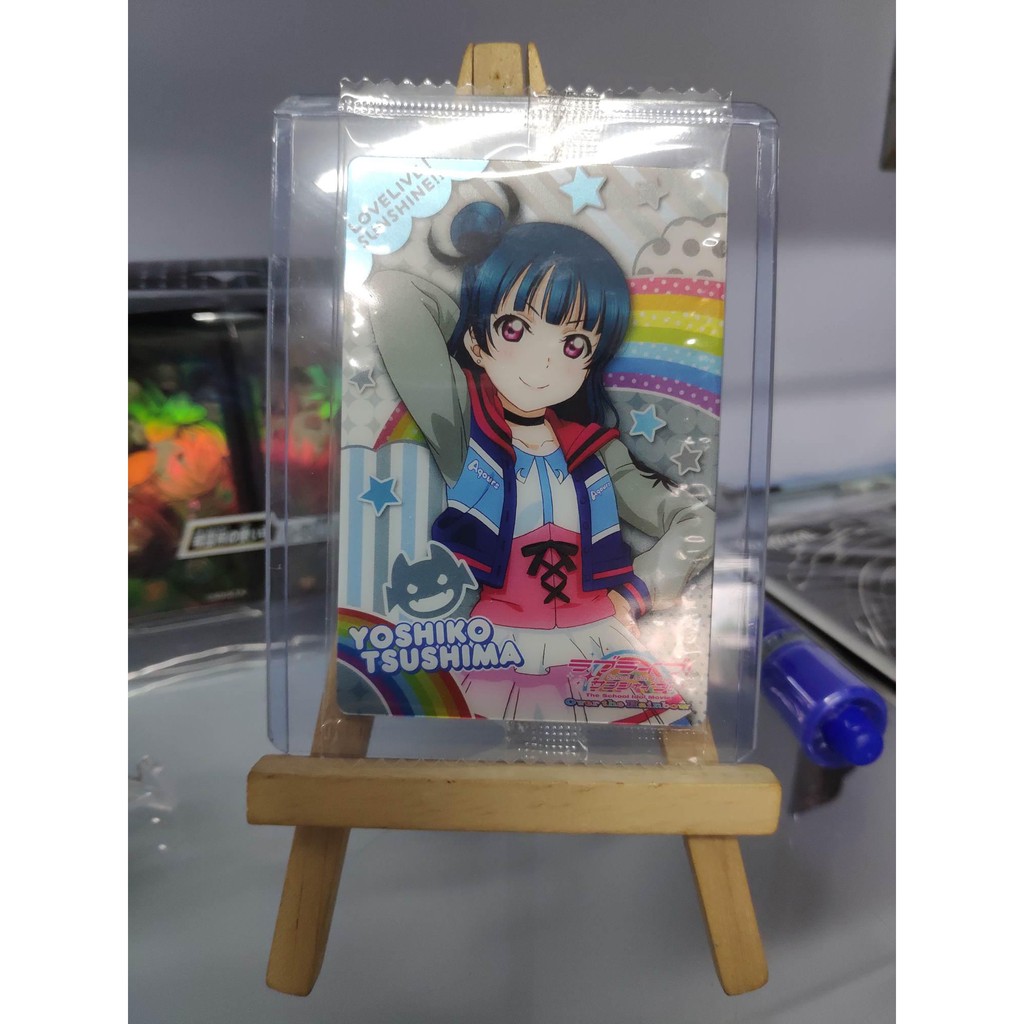 Thẻ bài sưu tầm bánh xốp Idol Love Live LL - Tsushima Yoshiko - Tặng bọc bài nhựa bảo quản