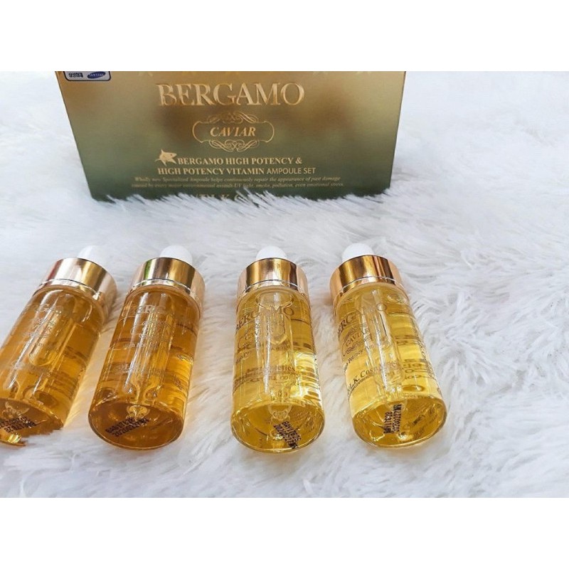 Bộ 4 chai Serum Bergamo Luxury Gold