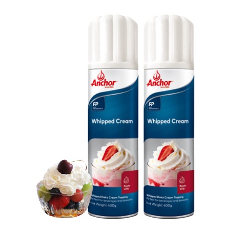Kem Sữa Tươi Dạng Xịt Whipped Cream Anchor 400gr - Nhập Khẩu Newzealand