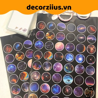 Nhãn dán Sticker hình tròn 48 chấm tròn trang trí dán toploader