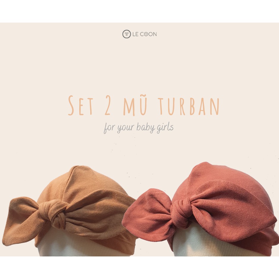 Le coon- Set 2 mũ Turban LC0554