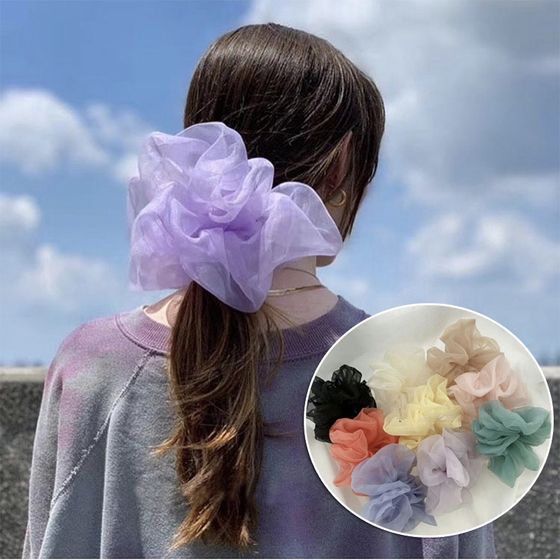 Dây Buộc Tóc Co Giãn Phong Cách Hàn Quốc Cho Nữ