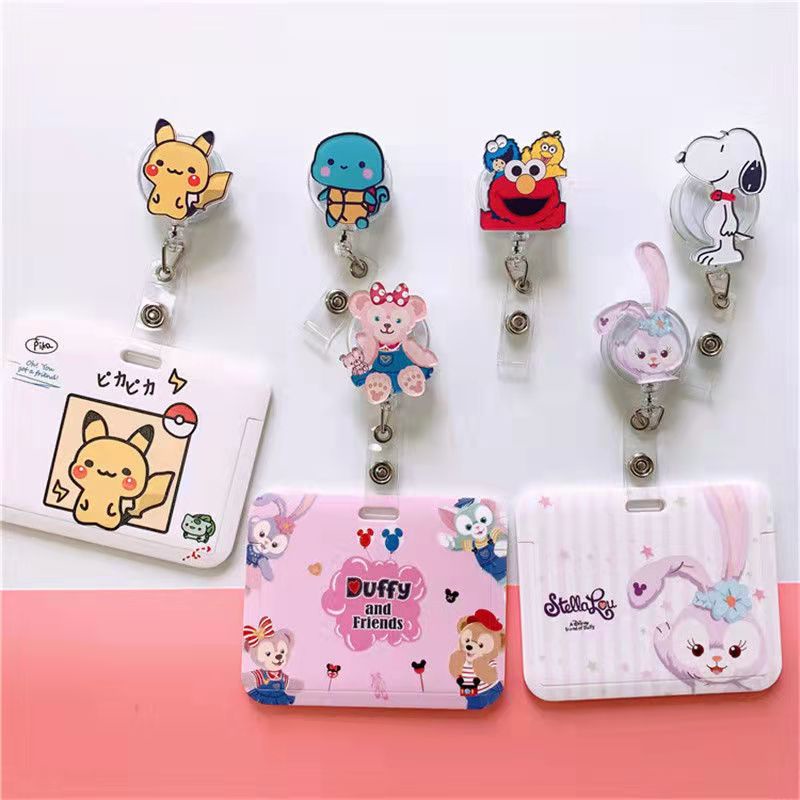 Vỏ Bọc Thẻ Xe Buýt / Y Tá / Bác Sĩ Họa Tiết Hoạt Hình Dễ Thương Có Thể Thu Gọn