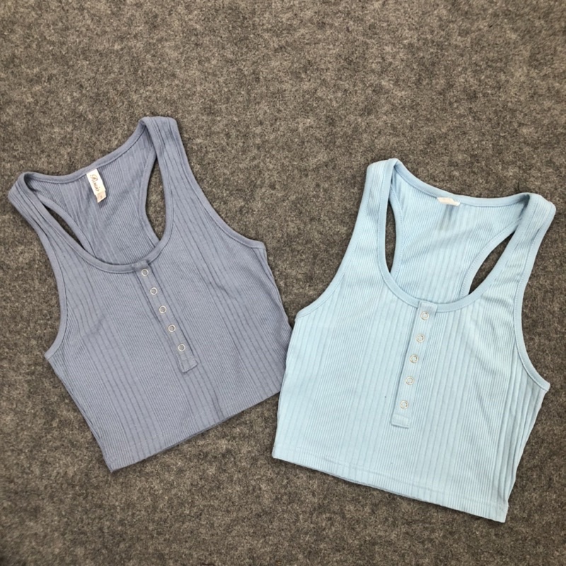 Áo ba lỗ croptop cotton co giãn hàng xuất xịn