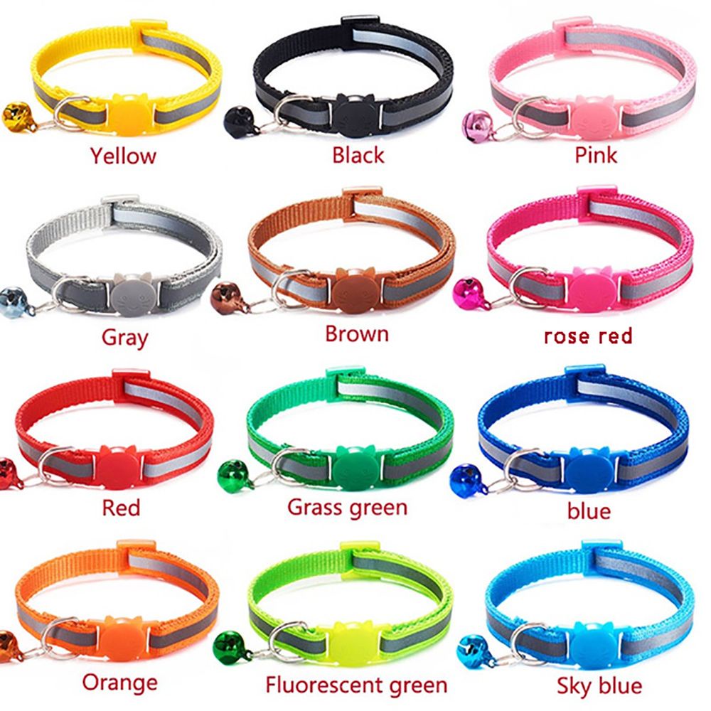 Set 3 vòng cổ nhiều màu sắc có chuông dễ thương cho mèo cưng