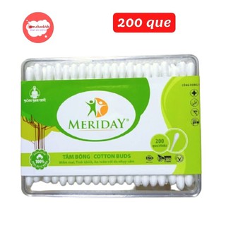 Tăm bông sinh tai Meriday bông bạch tuyết - Tomchuakids