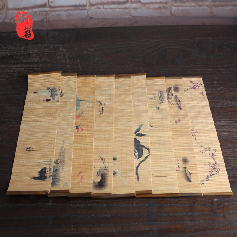 Chiếu mành tre, trúc trải lót ấm chén bàn trà đạo