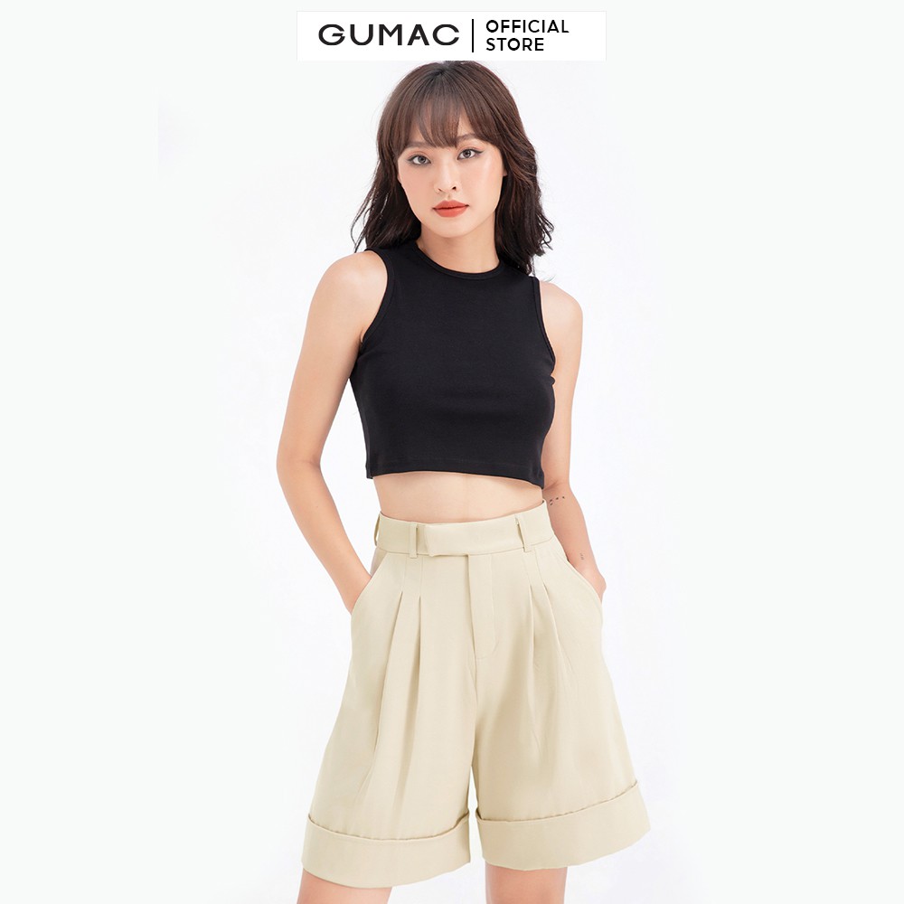 Quần short xếp ly GUMAC QB679 | BigBuy360 - bigbuy360.vn