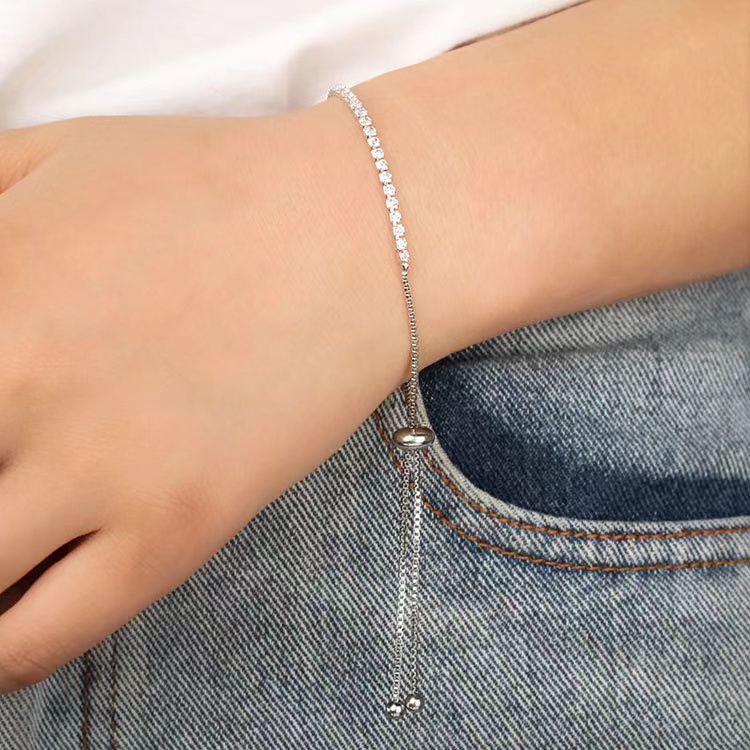 Vòng Tay Pha Lê Hình Cỏ Bốn Lá Thời Trang Cho Nữ