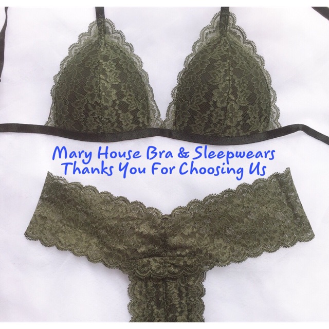 Bộ Đồ Lót Ren Mút Ngực Quần T