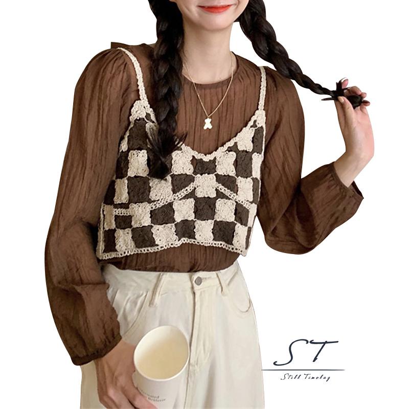 Áo croptop hai dây họa tiết caro kiểu dáng quyến rũ dành cho nữ | BigBuy360 - bigbuy360.vn