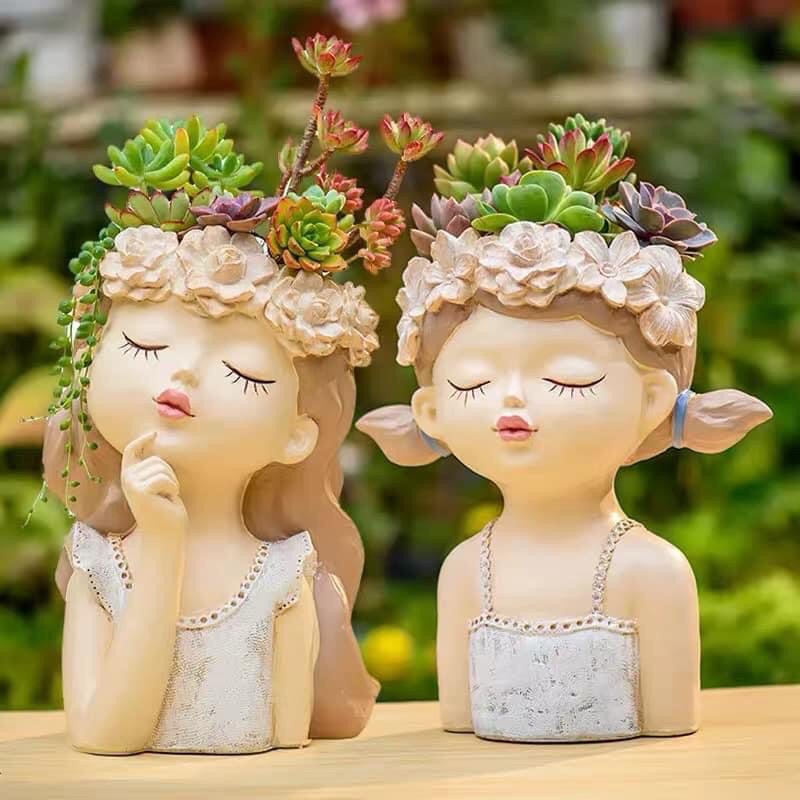 Bình hoa cô gái🔥𝗦𝗔𝗟𝗘 𝗦𝗢̂́𝗖🔥Cô gái cắm hoa-Lọ hoa cô gái