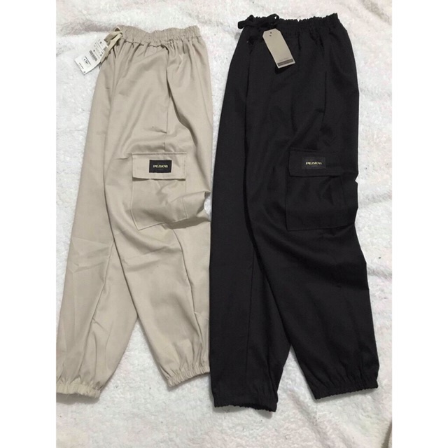 Quần kaki logo Nữ túi hộp chun ống | BigBuy360 - bigbuy360.vn