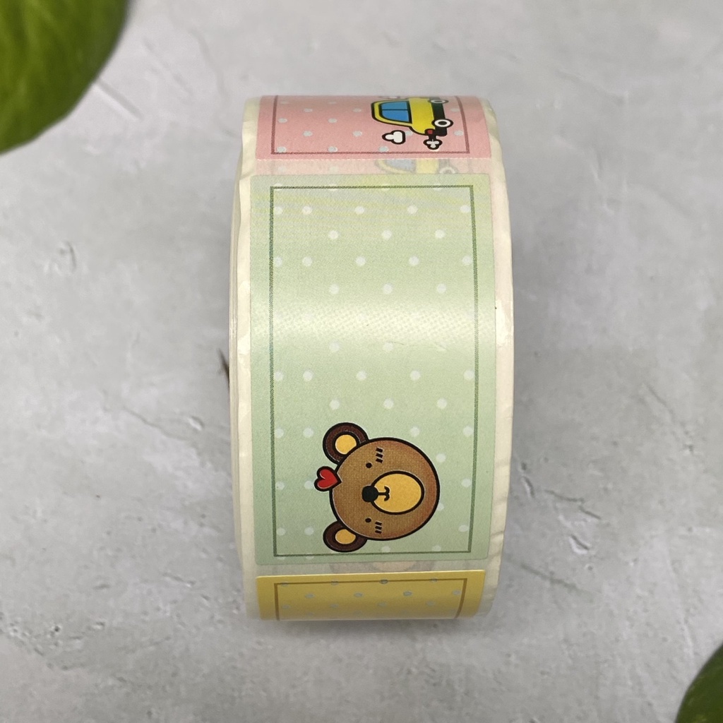 10- 250 nhãn dán Sticker cảm ơn, động vật hình chữ nhật dành cho shop bán hàng. Chỉ việc gỡ ra dán.