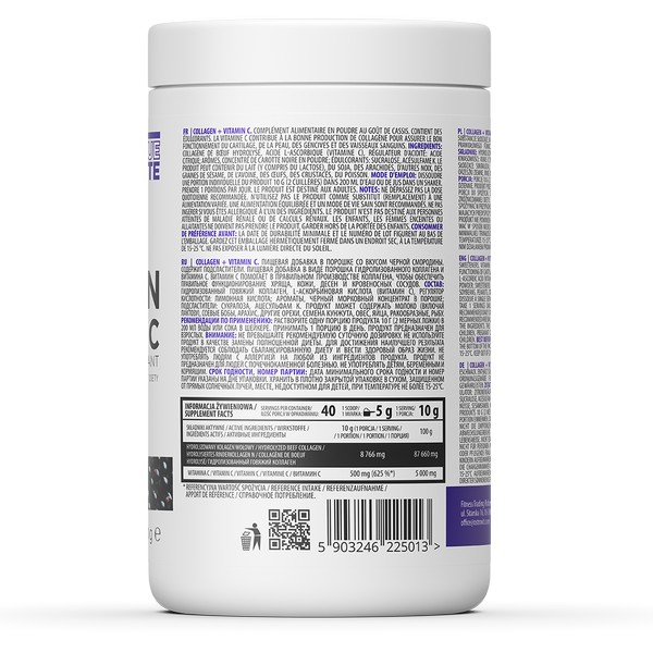[CHÍNH HÃNG] Thực Phẩm Bổ Sung Collagen Đẹp Da và Tóc Ostrovit Collagen + Vitamin C 400g