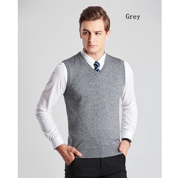 Áo Sweater Sát Nách Cổ Chữ V Thiết Kế Mới Mỏng Thời Trang Dành Cho Nam