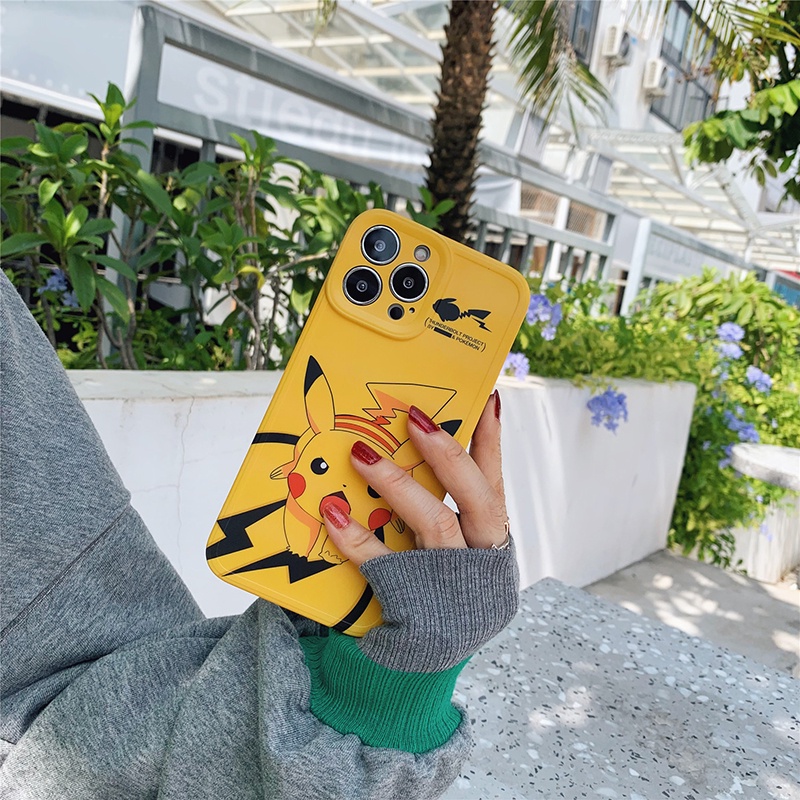 Ốp Điện Thoại Mềm In Hình PIKACHU Pokemon Cho iPhone 14 Pro Max 12 11 Pro Max Xs Max XR