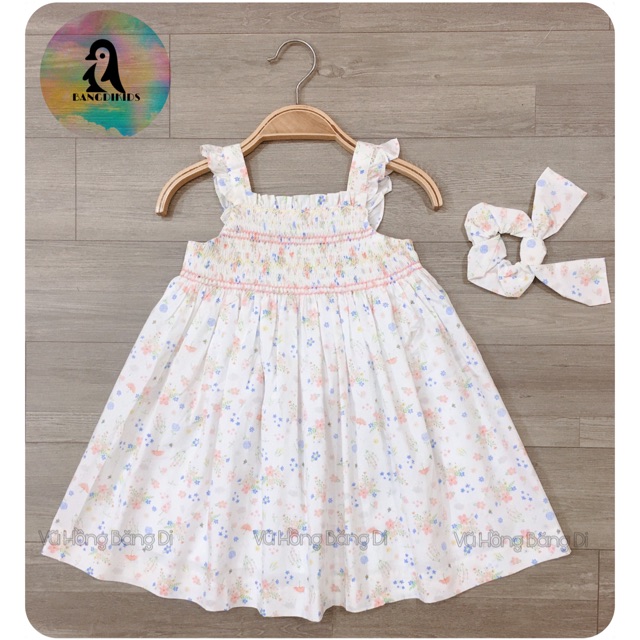 [VÁY] Đầm Smock Jam & Jenny Việt Nam Xuất Kèm Dây Buộc Tóc Bé Gái - Hình Thật (Ngoài đẹp hơn hình)