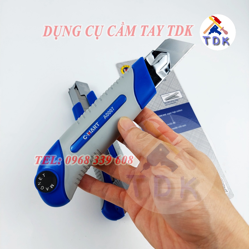 Dao rọc giấy lớn C-Mart A0007, dao trổ dùng lưỡi 127x25x0,7mm