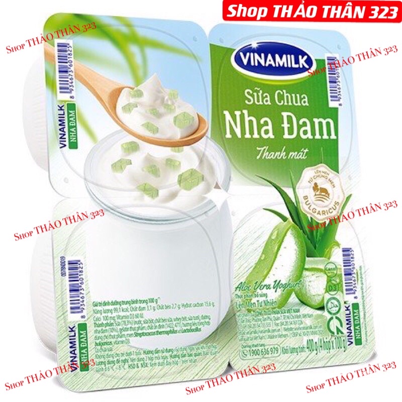 Sữa Chua Nha Đam Vinamilk 4hộp x 100g