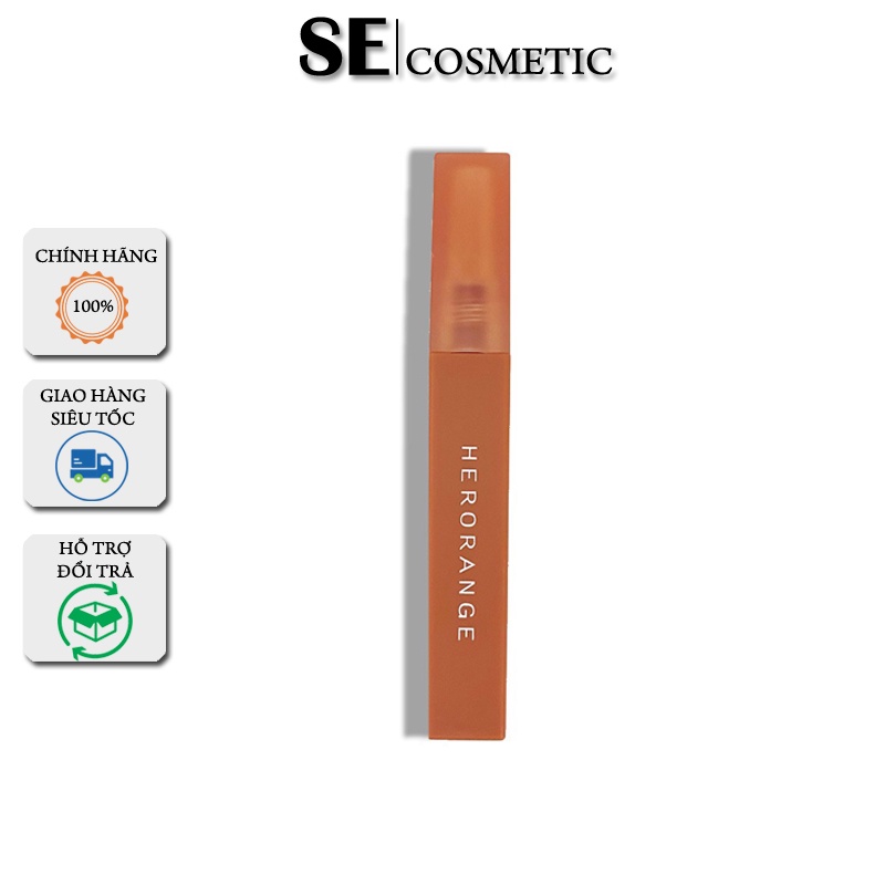 Son lì HERORANGE mềm mịn như nhung chống thấm nước chống khô môi lâu trôi SE cosmetic