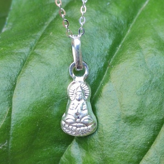 Dây chuyền bạc ta phật quan âm sợi mảnh