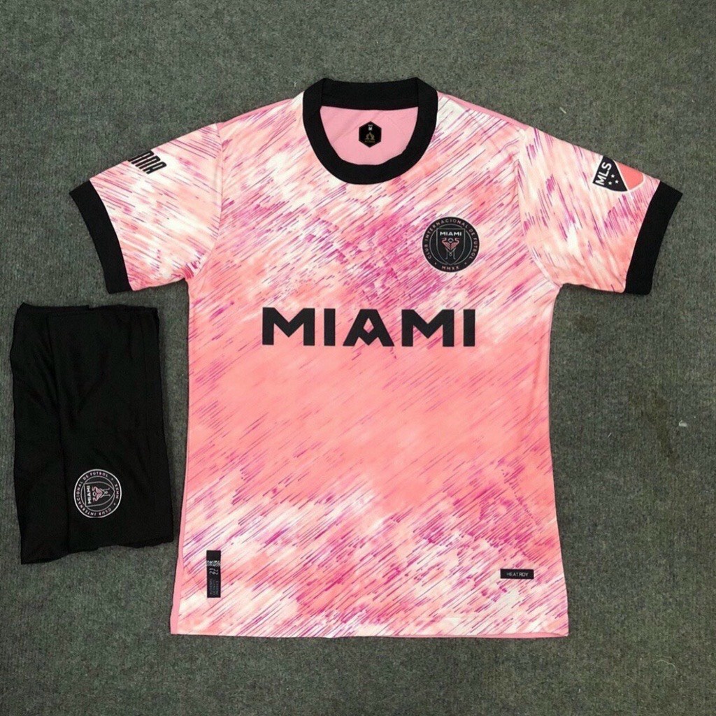 Bộ quần áo đá bóng nam nữ câu lạc bộ Miami CF, chất thun lạnh thoáng mát của Bon_store