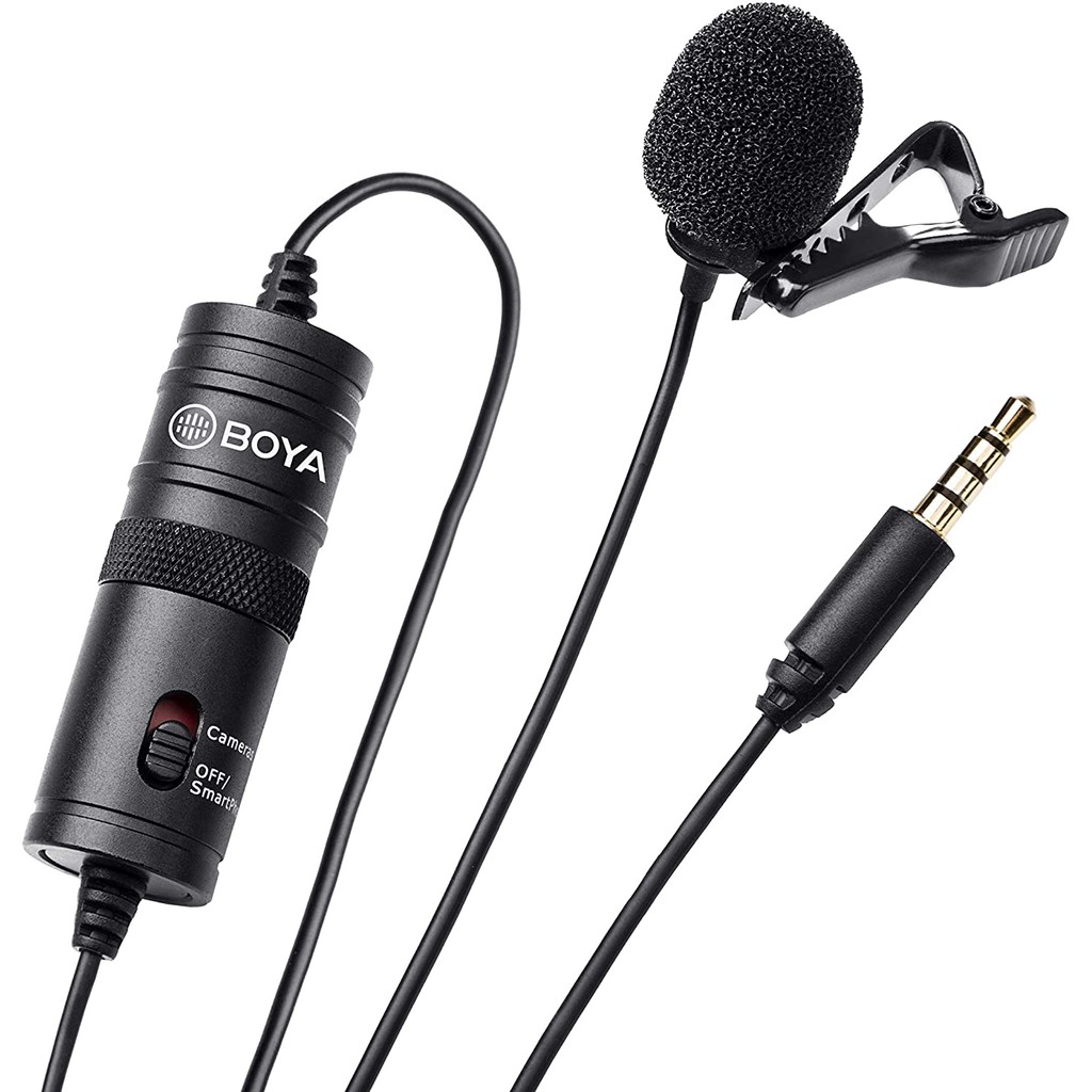 Mic Thu Âm Cho Điện Thoại Và Máy Ảnh Cổng 3.5mm - BOYA BY-M1