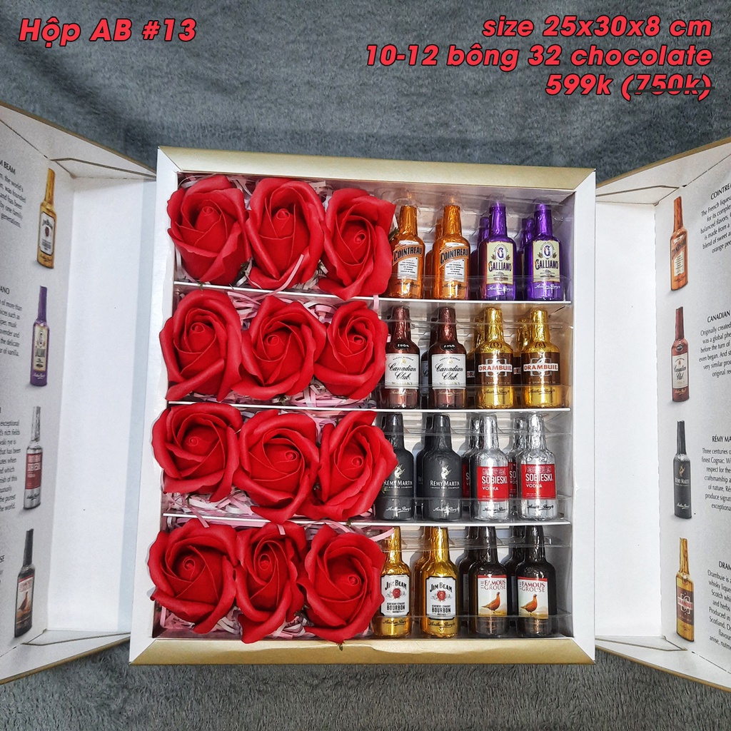 Quà tặng socola nhân rượu nhập Mỹ Valentine 2022 &amp; 8/3 chocolate rượu thượng hạng Anthon Berg