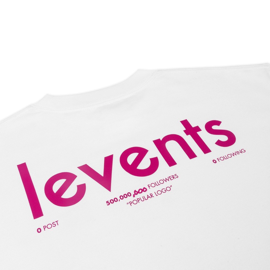 Áo Thun Local Brand Levents Trắng Chữ Đỏ Unisex Nam Nữ