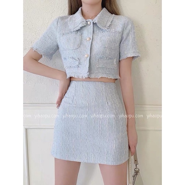 Set dạ tweed siêu xinh