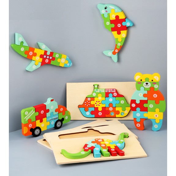 Đồ chơi tranh nối 10 số chọn mẫu cho bé MS2 tranh nổi 3d gỗ nối tiếp