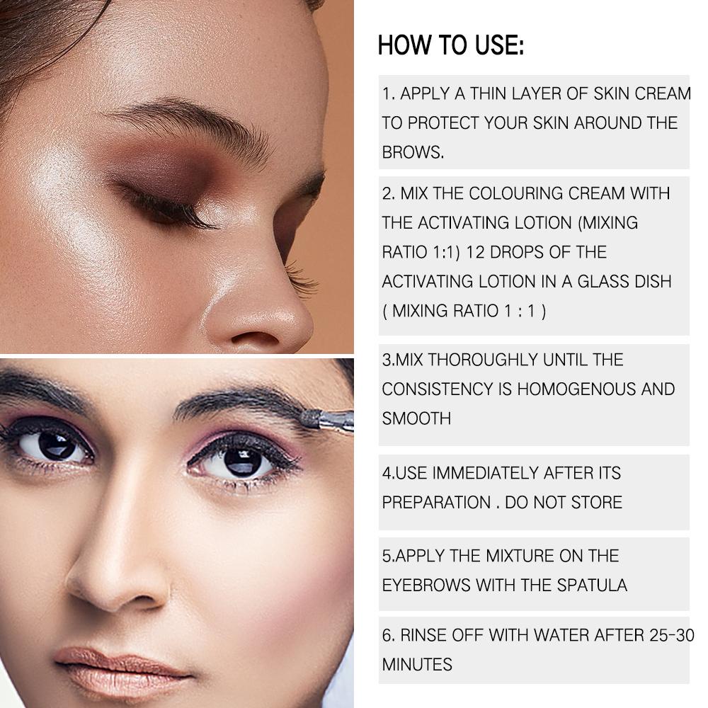 CACTU 1 Bộ Mascara Trang Điểm Lông Mày Không Gây Kích Ứng Màu Đen / Hạt Dẻ / Nâu