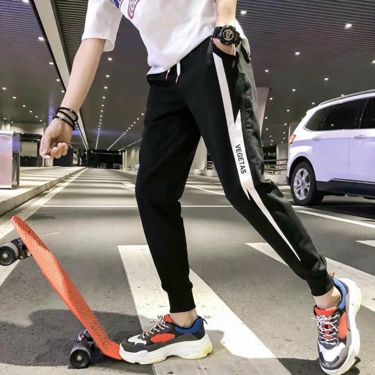 Quần Thể Thao Nam Nữ Dài Sọc Cách Điệu KSS016