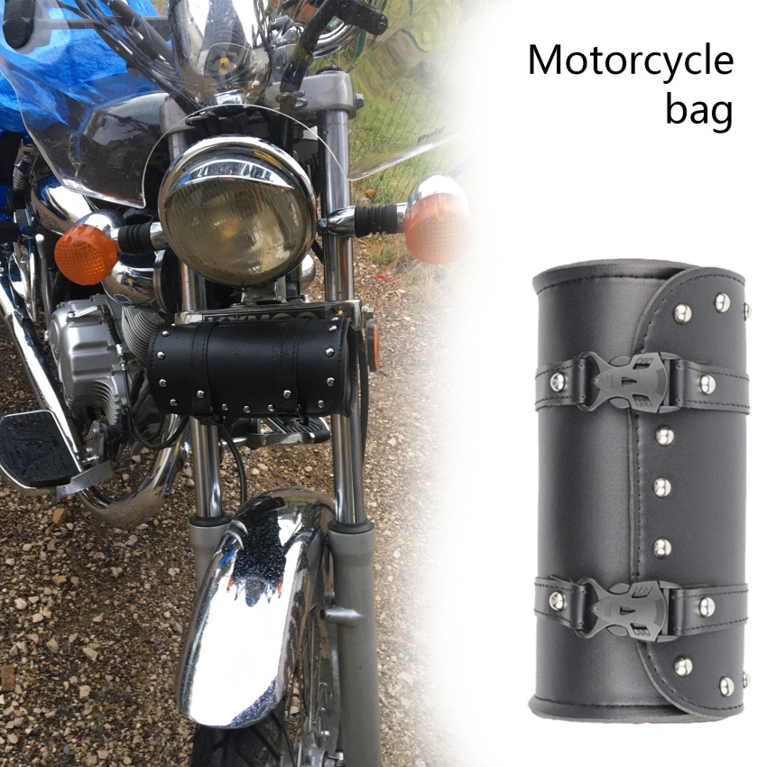 Túi Đựng Dụng Cụ Hình Thùng Gắn Ghi Đông Xe Máy Màu Đen