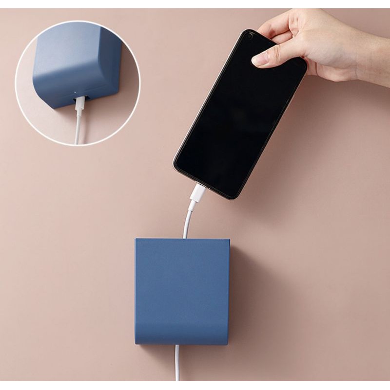 Kệ Hộp Dán Tường Để Đựng remote Tivi, Máy Lạnh, Sạc Điện Thoại Đa Năng.