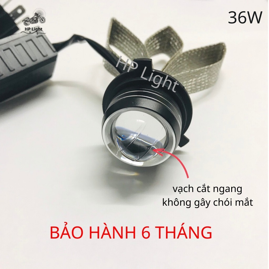 Pha Led Xe Máy Bi Cầu Rubi 2 Màu Cos Vàng Pha Trắng Siêu Sáng H4 _ Pha Led HP Light RUBI