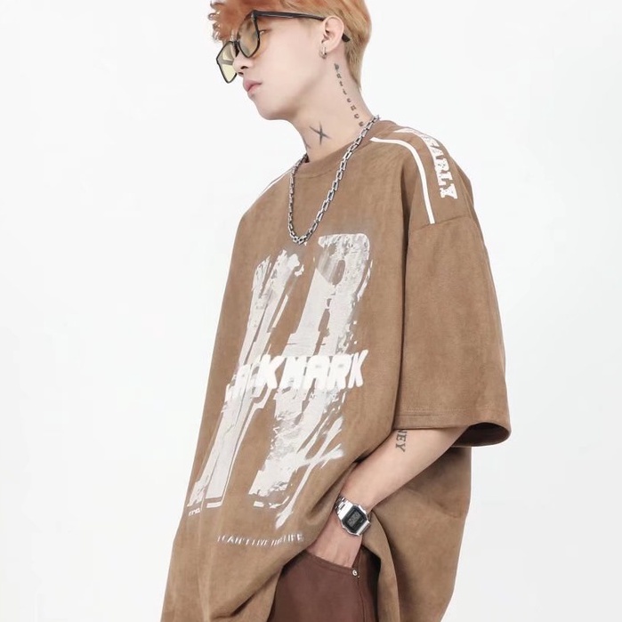 Áo Thun Tay Ngắn Cổ Tròn In Chữ Phong Cách Hàn Quốc Thời Trang Cho Nam