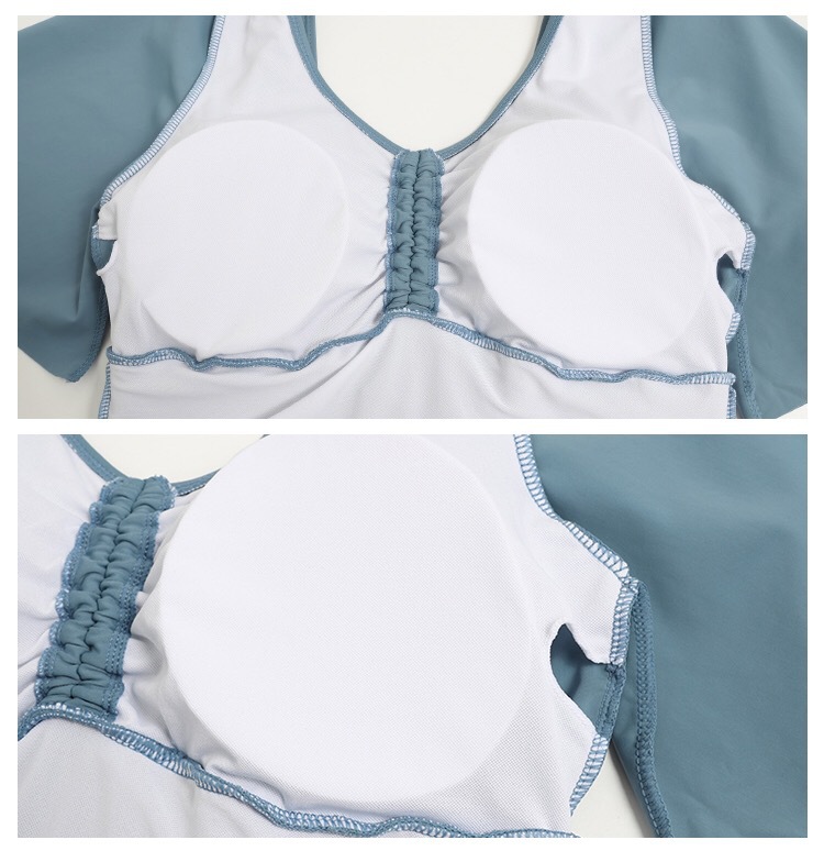 Womens bigsize swimwear one-piece korean short-sleeve | BigBuy360 - bigbuy360.vn