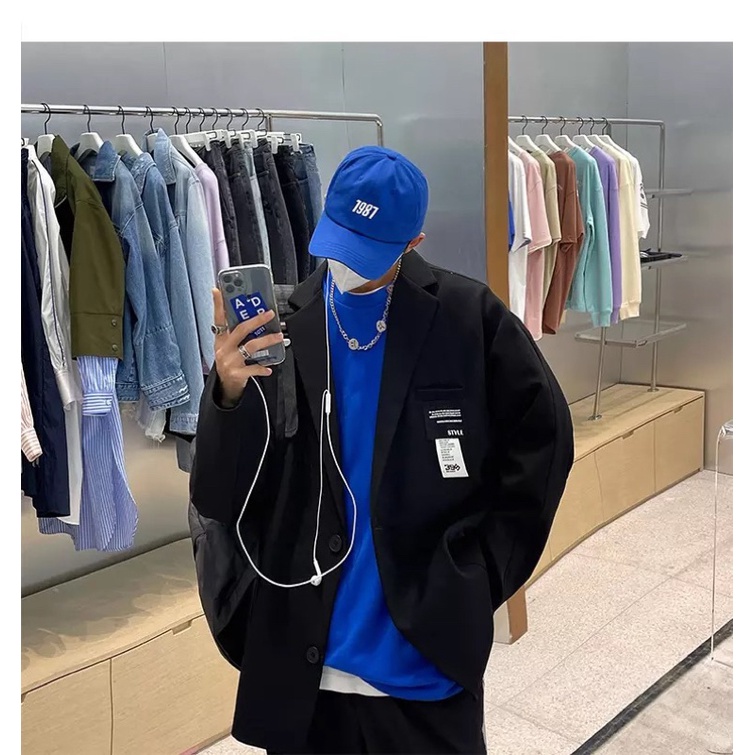 Áo Khoác Blazer Nam Nữ-Áo khoác vest thời trang unisex-AV017A-phong cách Hàn Quốc dáng rộng dể phối đồ hấp dẫn