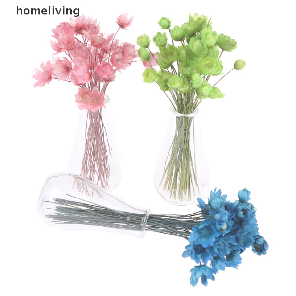 Chậu Kính Trồng Hoa Khô Trang Trí Nhà Búp Bê Tỉ Lệ 1: 12